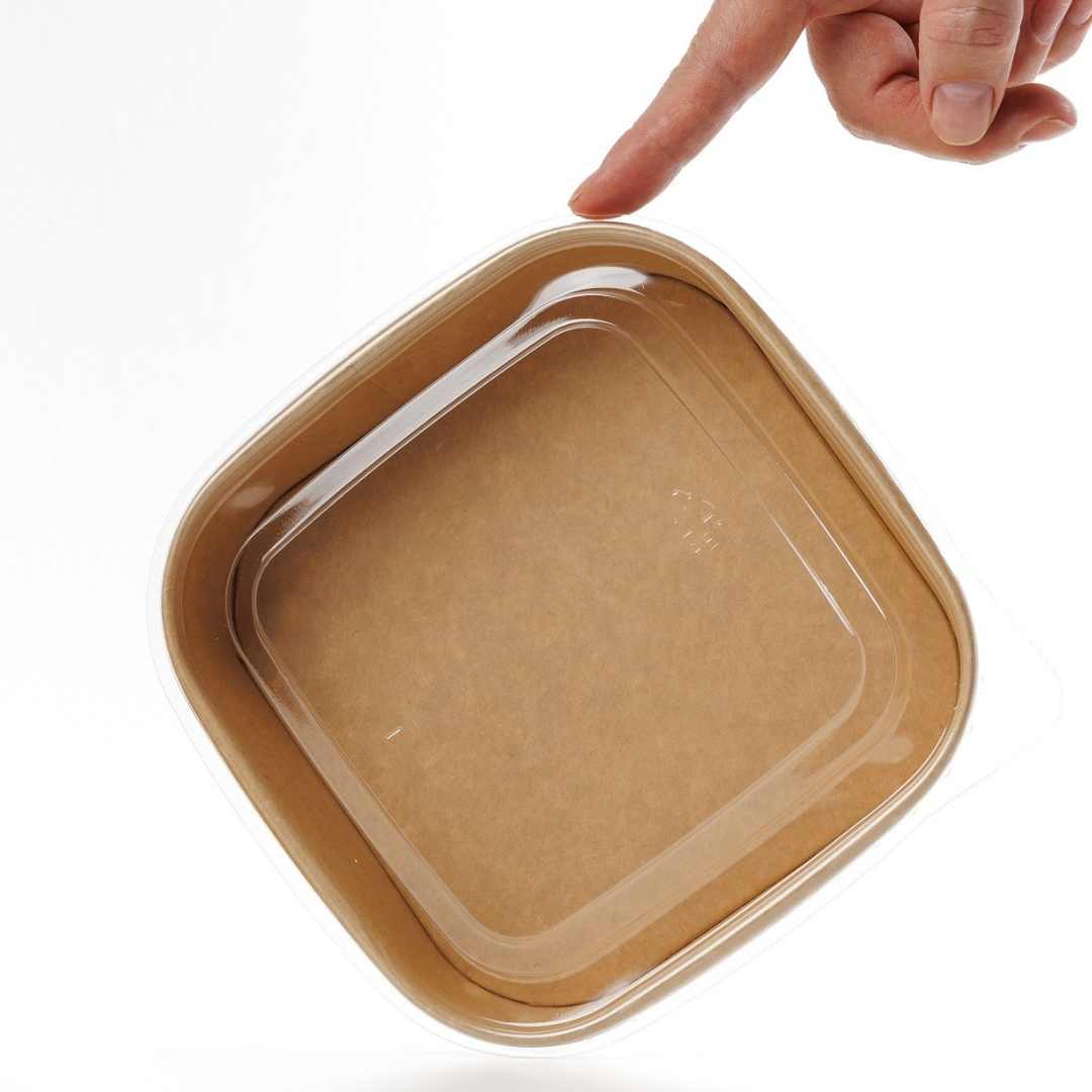 Kraft square bowls